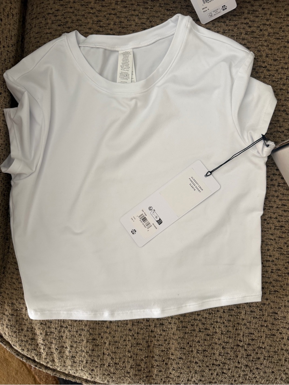 Classic White Crop Top - Clean Crewneck